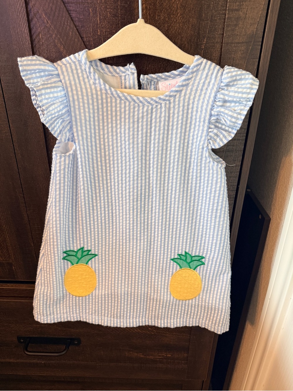 🍍 Stitchy Fish Pineapple Appliqué Dress